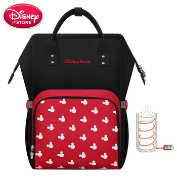 Disney Maminka Plenu Tašky s USB Láhev Izolace Plenky Taška pro Péči o Dítě Minnie Mickey Kabelky, Cestovní Batoh, Tašky Disney