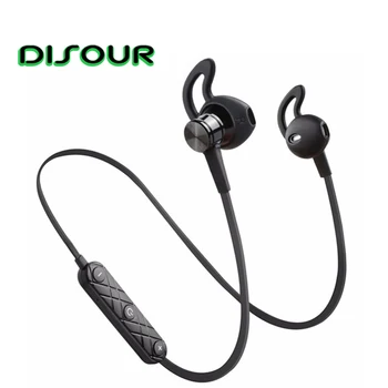 DISOUR Magnetické Bezdrátové Bluetooth Sluchátka Sportovní Běžecké Sluchátka S Mic Sluchátka Stereo pro Snížení Hluku Sluchátka s mikrofonem Pro Telefon