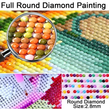 DIY 5D Diamond Obraz Květinové & Kolo Diamond Mozaika Výšivky Cross Stitch Plné Kolo Vrtačka Drahokamu Dekor Krajiny