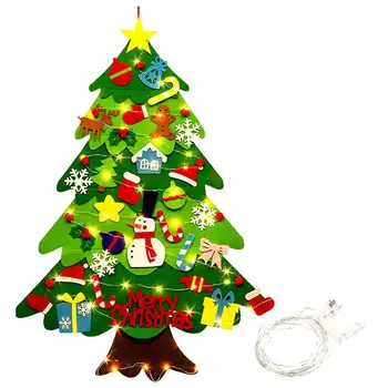 DIY Cítil Vánoční Strom Světelný Zavěšení na Zeď Dekorace S String Světla Pro Domácí Party Navidad 2021 Nový Rok Dárky