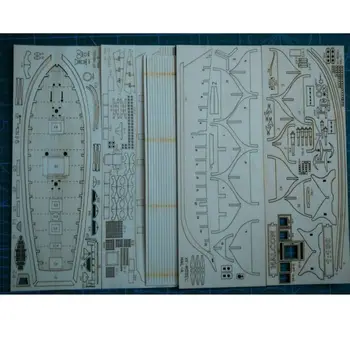 DIY Měřítku 1:100 Miniatura Malé Dřevěné Plachetnice Loď Soupravy Domů Model Dekorace Loď, Puzzle, Hračky Dárek Pro Děti