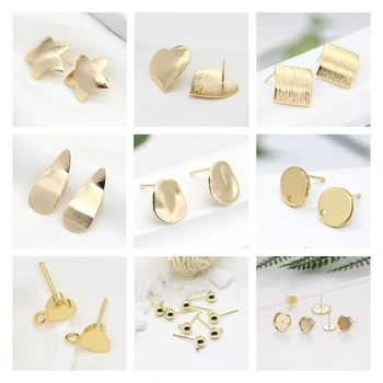 DIY náušnice příslušenství 925 silver needle geometrické náušnice korejský styl mosaz pozlacené 14K zlata, ruční práce drop náušnice materiál