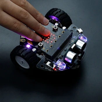 DIY Vyhýbání se překážkám, Inteligentní Programovatelný Robot Auto Hračka Vzdělávací Učení Kit Bez / S základní Deska Pro Micro:Bit