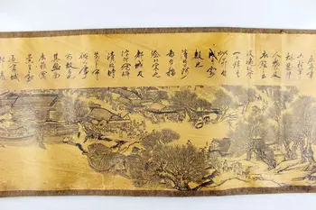 Dlouhé kudrnaté velkoobchod antické kaligrafie a malby obývací pokoj Qingming scroll