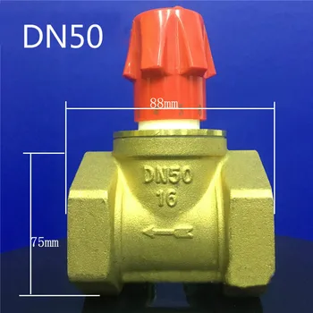DN20 až DN50 vnitřní Závit průtokového ventilu Mosaz Regulační Ventil Průtoku Nastavitelný ventil pro vzduch, vodu