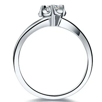 Docela 0.23 Ct Diamantový Zásnubní Prsten pro Ženy Luxusní Platiny 950 Prsten Šperky