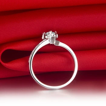 Docela 0.23 Ct Diamantový Zásnubní Prsten pro Ženy Luxusní Platiny 950 Prsten Šperky