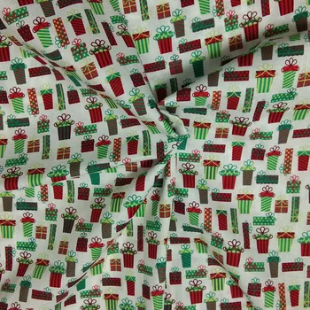 Docela Různé Vánoční Dárkové Krabice Tištěné Bavlněné Tkaniny 50x105cm X ' mas Tkaniny pro Patchwork Tkaniny Šaty Party Domácí Dekorace