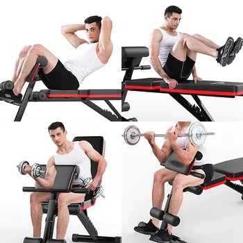 Domácí Fitness Židle Činka Bench Multifunkční Sit-up Deska, Domácí Posilovny, Nastavitelné Lavice Fitness Cvičení Nádraží