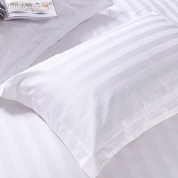 Domácí Textilní jedny Hotel Polštář Saténová Bavlna 40 Bílé Pruhované Pillowcover 50x80cm/58x88cm Velká Velikost Doprava Zdarma