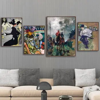 Domácí Výzdoba, Tisk na Plátno Tisků Umění Zeď Obrázky pro Obývací Pokoj francouzský Plakát Obrazy Henri De Toulouse Lautrec