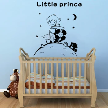 Doprava zdarma roztomilý kreativní děti pokoje malý princ a liška PVC Vinyl Snímatelné samolepky na zeď home dekorace #T179