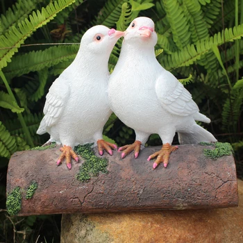 Dove kreativní simulace ornament, pták, Sochy zvířat, socha řemesla Bytové Zahrada Dekor holub obrázek holubice figurka