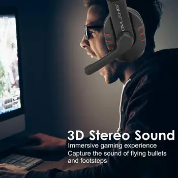 Drátové Herní Headset Sluchátka Prostorový Zvuk, Hluboké Basy Stereo Sluchátka S Mikrofonem Pro PS4//Xbox One/PC/Telefon