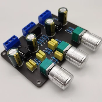 Dual NE5532 Tón Stereo Předzesilovač Deska Audio hi-fi Amprifier Ekvalizér Předzesilovače Treble Bass Tone Control Pre-Zesilovač