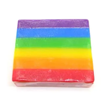 Duha Ovoce Voňavé Mýdlo Čištění Mytí Ruční Sprcha Koupelna Rainbow Sparkle Ručně Vyráběné Mýdlo