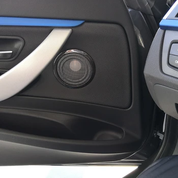 Dveře auta reproduktor rám obložení Pro BMW F30 F34 3GT 3 series carbon fiber barva midrange tweeter horna víko reproduktor dekorace