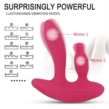 Dvojí Použití G Spot Vibrátor, 2 Intenzivní Motory Měkké Silikonové Bezdrátové Dálkové Anální Sex Hračky pro Ženy, anální kolík Prostaty Masér