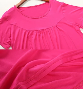 Dámská Noční košile Letní Bavlněné Plus Velikost Volné Měkké Noční košile Domácí Oblečení Kauzální oblečení na Spaní Noční Košile 6XL, spodní Prádlo