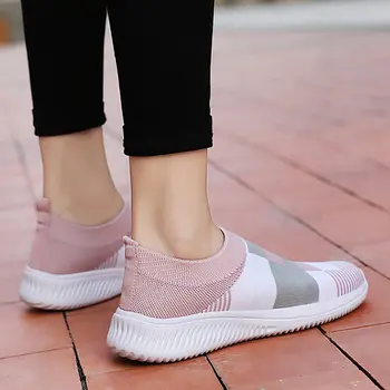 Dámské boty nové módní lehké pletené ležérní obuv žena prodyšný mesh boty ženské obuvi tenis feminino