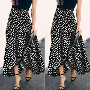 Dámy Office Sukně, Ženy, Sexy Dot Leopard tisk Ležérní Volné Kotník-Délka Sukně Plus Velikosti VONDA Ženské Práce Nosit příliš velký