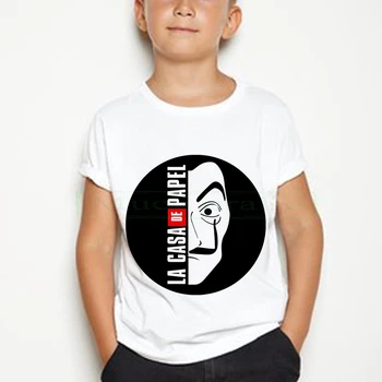 Dítě chlapec a dívka La Casa De Papel Vtipný Design T Shirt Peníze Loupež Tees TV Seriál děti Trička topy House of Paper T-Shirt