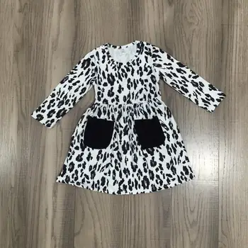 Dítě dívky podzim/zima šaty dívky leopard šaty děti sukně