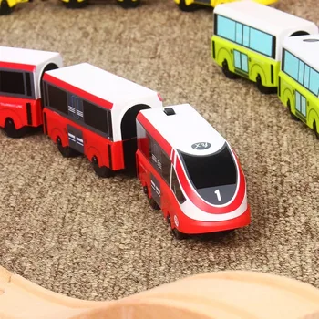 Děti Elektrický Vlak Hračky Set Magnetický Vlak Diecast Hrací Hračky Vhodné pro Standardní Dřevěné železniční Trati Sada Dřevěných Železničních Bri-o