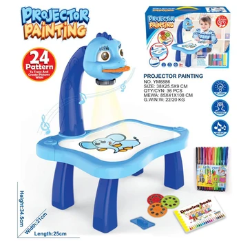 Děti Led Projektor Umění Kreslení Stolní Hračky Pro Děti, Malování Na Desku Stolu, Umění A Řemesel, Projekce, Vzdělávací Děti, Hračky, Juguetes