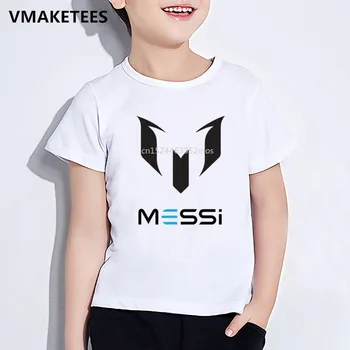 Děti Letní Krátký Rukáv Dívky A Chlapci T košile Děti Messi Logo Tištěné T-shirt Pohodlné Ležérní Oblečení pro Dítě,ooo2218
