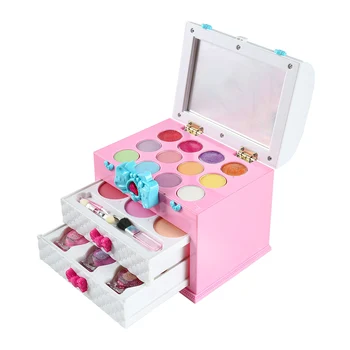 Děti Make-up Sada Kosmetických Kit Bezpečné Non-toxické Hračky Make-up Set Předškolní Děti Dívka Make-up Přenosný Box Pro Děti Dárky