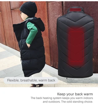 Děti Teplé vesty dítě Topení vesta 2020 nové zimní podzim Děti Smart tepla kabát USB nabíjení 3-stupňová regulace teploty