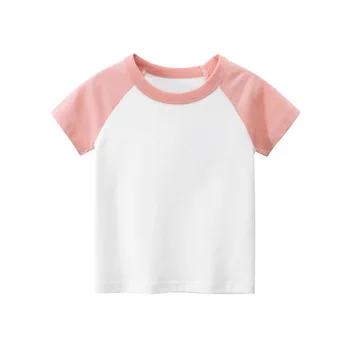 Děti Topy Dítě Chlapci Bavlny s Krátkým Rukávem t-shirt Tees dívky, Děti, Ležérní candy barva oblečení dítě chlapci dívky nové dorazí 2020