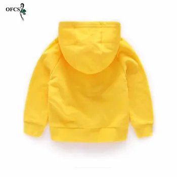 Dětská móda pro volný čas oblečení dlouhý rukáv s kapucí svetr chlapci a dívky jaro podzim candy barva fleece 2 do 12 let
