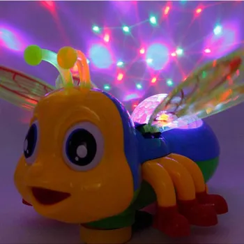 Dětské Elektrické Hračky PET Roztomilý Včelí Zpívat A Tančit S Zvuk, Světla pro Dívky, Chlapci, Děti, Elektronické Doprava Zdarma