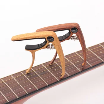 Dřevo Obilí Kytara Capo pro Akustické, Elektrické Kytary, Ukulele, Banjo a Mandolína