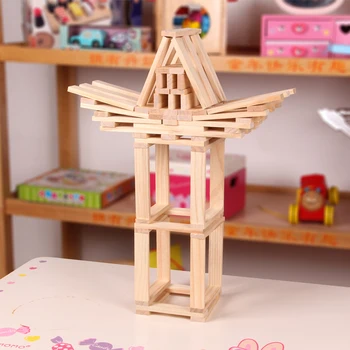 Dřevěné kreativní vrstva stohování high-vzestup stavební bloky dětské intelektuální výkon hračka shromáždění hromadu věž konstrukce hra
