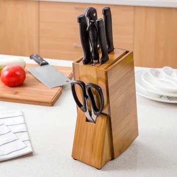 Dřevěný Kuchyňský Nůž Organizátor Držitel Multifunkční Skladovací Stojan Nástroj Bambusové Nože Stojan Kuchyňské Doplňky