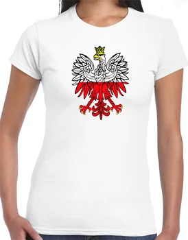 Eagle Poland Flag Dámské Tričko Polska Hrdost Polské Vlastenecké Cool Fotbalový Fanoušek Street Wear Módní Tričko