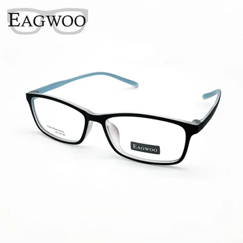 EAGWOO TR Student Acetát Brýle Obdélníkového Plný Ráfek Optické Rám Předpis Brýlové Chlapec Dívka Super Lehké Brýle 55mm