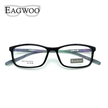 EAGWOO TR Student Acetát Brýle Obdélníkového Plný Ráfek Optické Rám Předpis Brýlové Chlapec Dívka Super Lehké Brýle 55mm