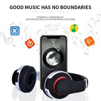 EastVita Bezdrátová Sluchátka, Bluetooth, Headset, Skládací Stereo Herní Sluchátka s Mikrofonem Podpora TF Karet pro Mobilní Telefon