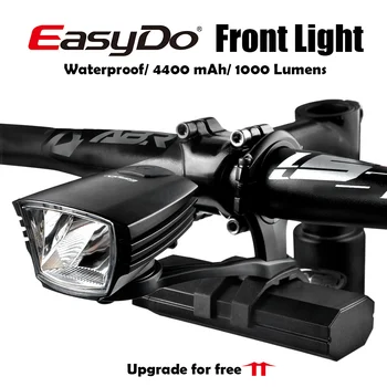 EasyDo Pokročilé Bike Hlavy Přední LED Světlo Smart Indukce USB 10W Lampa LED 4400mAh Pro Venkovní Cyklistika Upgrade Zdarma