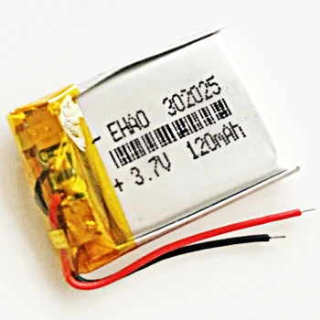 EHAO 302025 3.7 V 120mAh Lithiová Polymer LiPo Dobíjecí Baterie Pro Mp3, GPS, bluetooth sluchátka, headset chytré hodinky