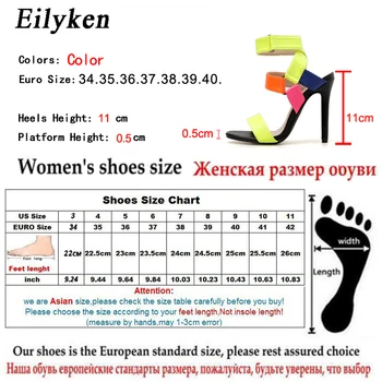 Eilyken Plus Velikosti 42 Žen Klasické Vysoké Podpatky 11cm Fetiš Sandály Ženy Letní Boty Sexy Ženy Čerpadla