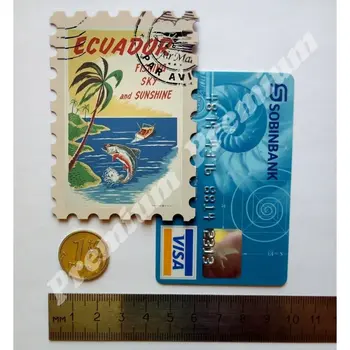 Ekvádor suvenýr magnet ročník turistické plakát