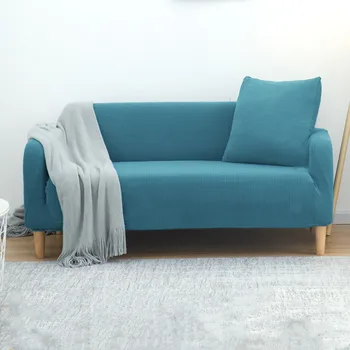Elastické Modré Sofa Kryt Protáhnout Těsný Zábal All-inclusive Pohovka Kryty pro Obývací Pokoj Gauč Kryt Židle, Pohovka Polštář Kryt