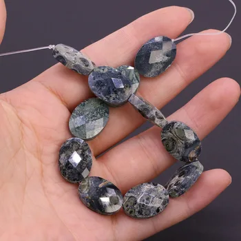 Eliptický Crystal Acháty Korálky Přírodní Kámen Tváří Ametysty Rozptýlené Korálky pro Výrobu Šperků DIY Kouzlo Náramek Náhrdelník