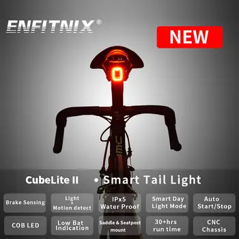 ENFITNIX CubeLiteII Kolo LED Inteligentní Zadní Světlo, zadní Světlo Automatické Brzdění Snímání Silniční Kolo MTB Smart Kolo Zadní Světlo