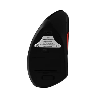 Ergonomická Vertikální Bezdrátová Myš, 1600DPI LED Světlo Optické Zápěstí Zbytek Herní Myši Domácí Použití v Kanceláři S Podložka pod Myš Pro PC, Notebook